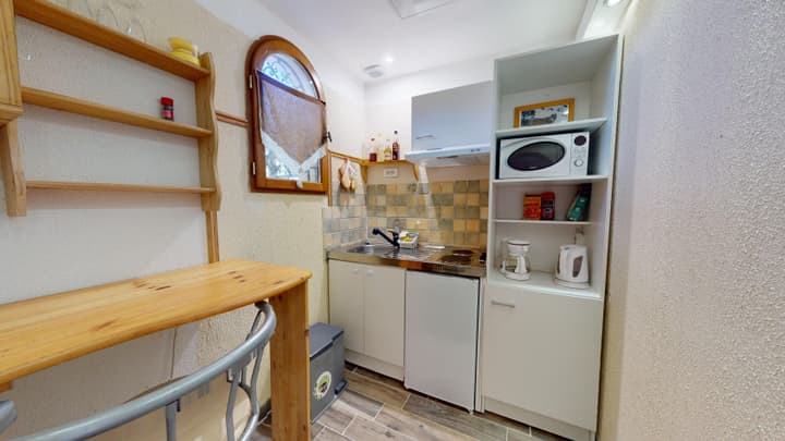 Coin cuisine du gîte rez-de-chaussée